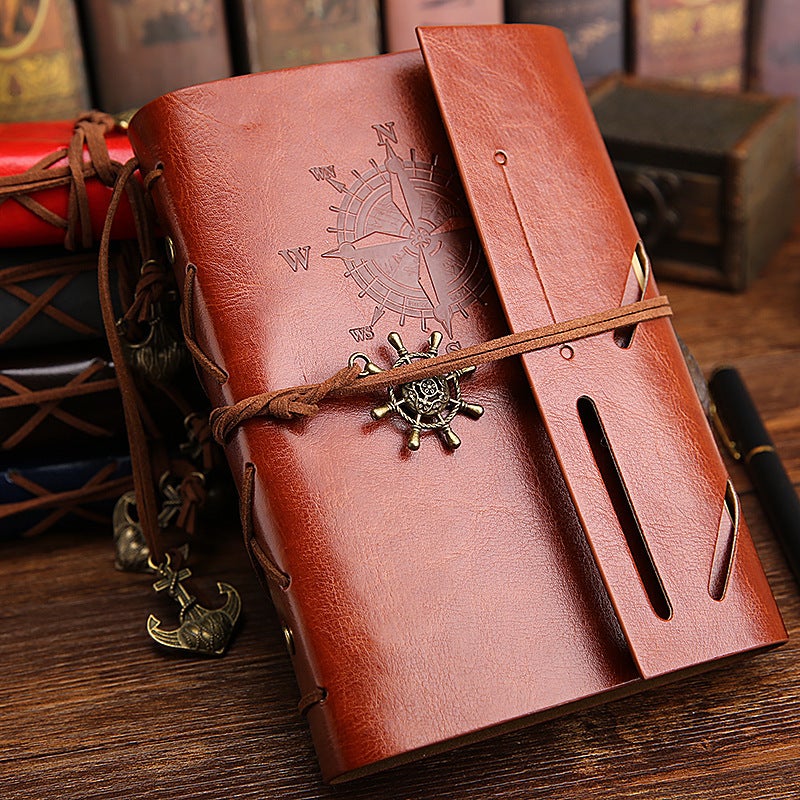 Japanese And Korean Creative This Stationery Vintage Pirate Ship Notebook Travel Diary Loose-Leaf Notepad - Image 2